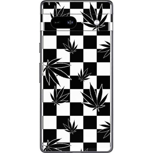 Marijuana Checkered Google Pixel 7a Skin